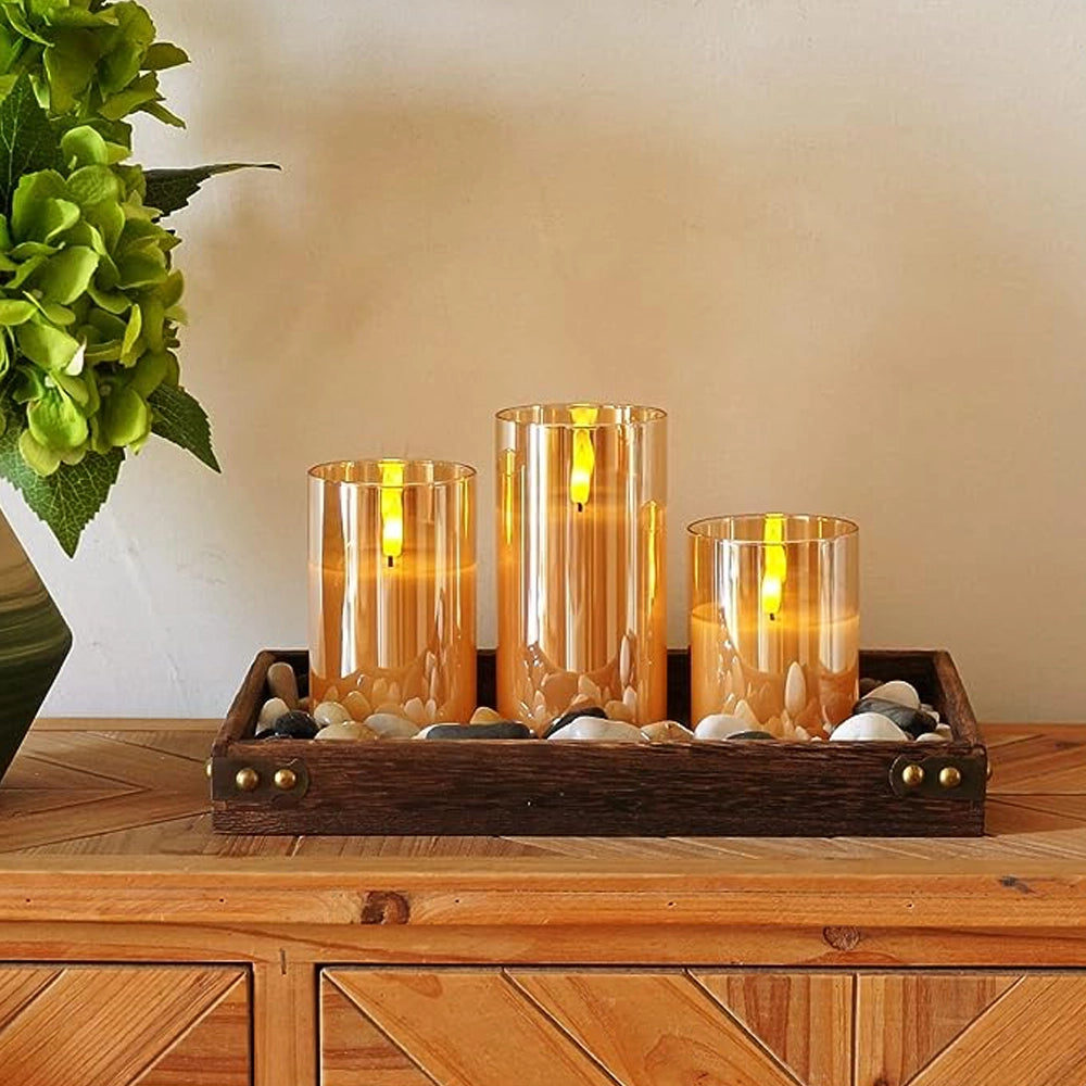IllumiGlow Remote-Controlled LED Candle Trio
