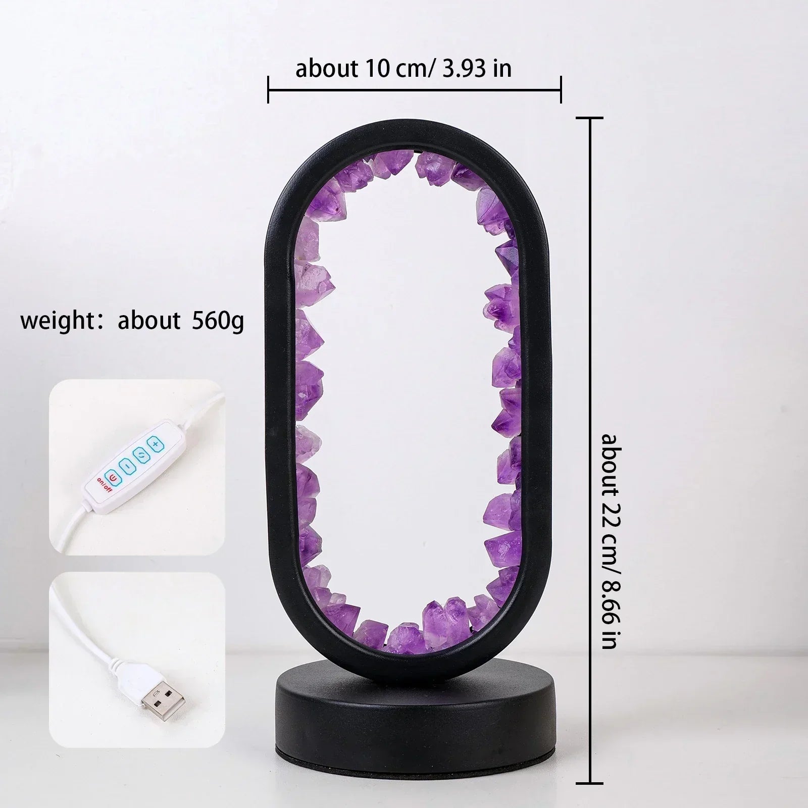 SereneGlow Amethyst Tranquility Lamp