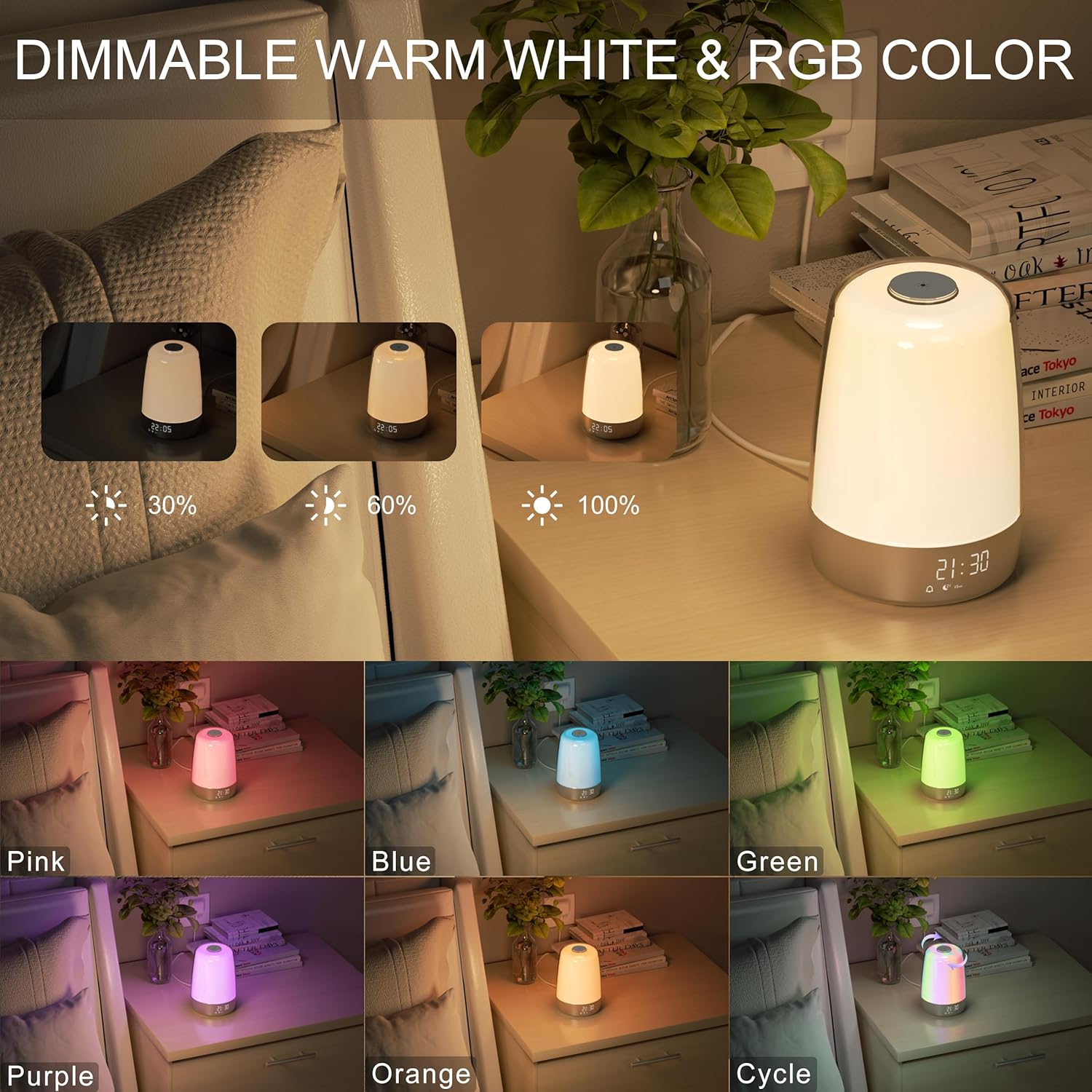 Harmony Dawn Light Alarm Clock with Soothing Sounds