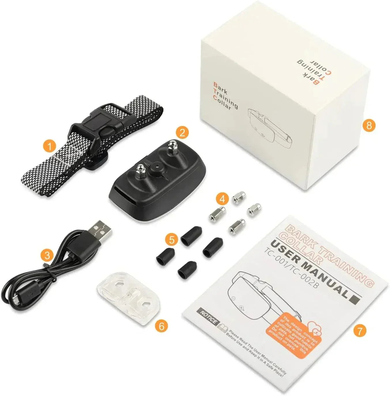 Rechargeable Waterproof Bark Control Collar for All Breeds