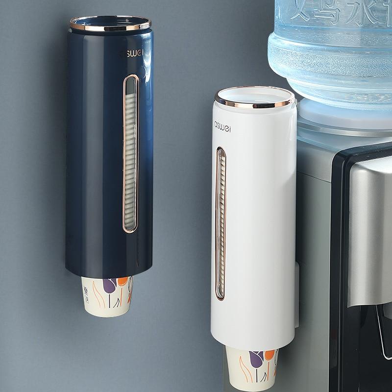 Smart Wall-Mounted Cup Organizer with Automatic Dispensing