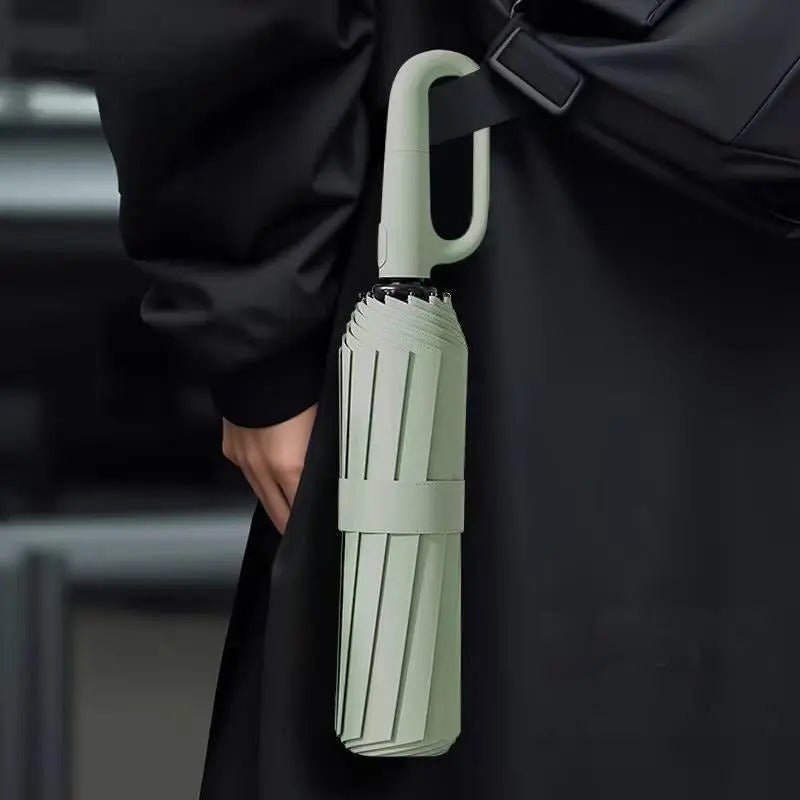 Compact Umbrella with Ring Grip – Automatic Folding Design