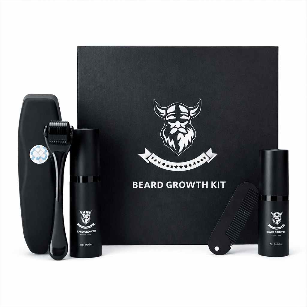 Beard Growth Set with Microneedling Technology for Thicker Beard Growth