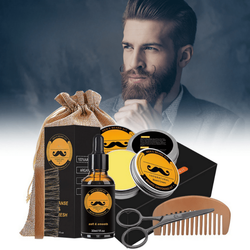 Beard Growth Set Featuring Microneedling for Enhanced Beard Thickness