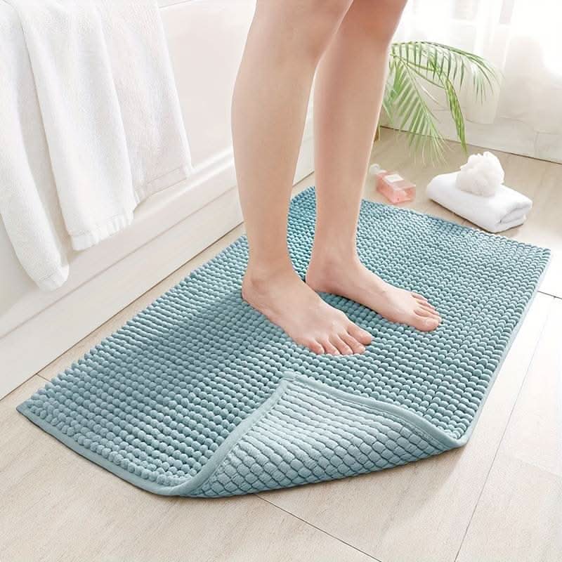 Non-Skid Chenille Bath Mat for Comfortable and Safe Use