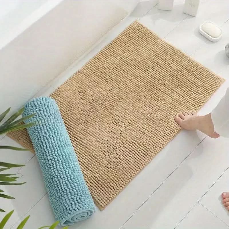 Non-Skid Chenille Bath Mat for Comfortable and Safe Use