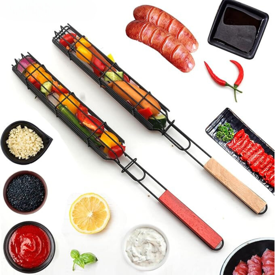Ultimate Grill Basket for Kebabs & Veggies