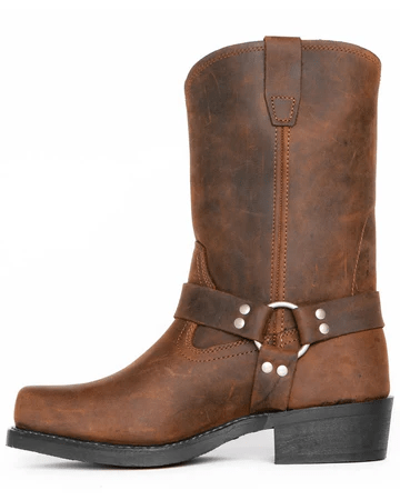 Men's Rugged Waterproof Boots with Stylish Harness Design