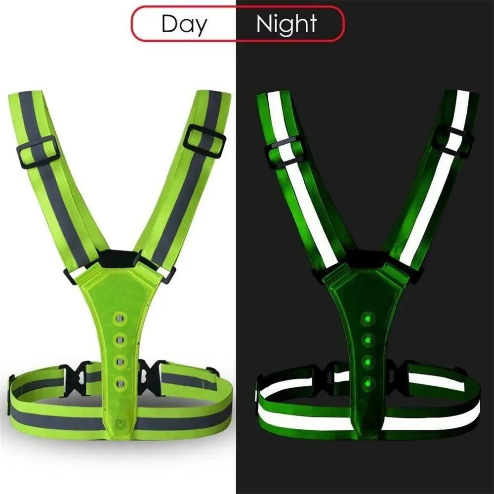 Versatile LED Safety Vest – Illuminate Your Nighttime Runs