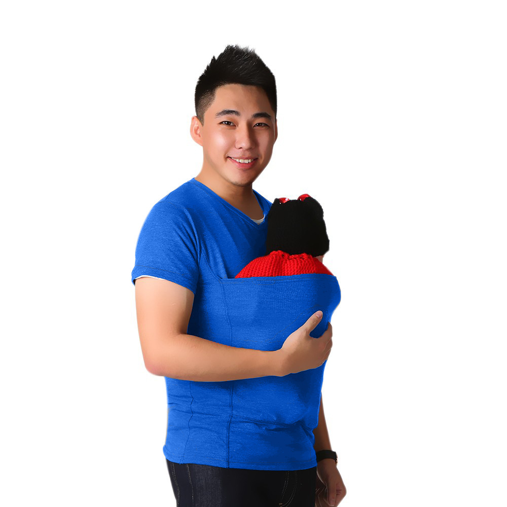 Baby Carrier Shirt | Hands-Free Baby Bonding | Stretchy Kangaroo Wrap Shirt