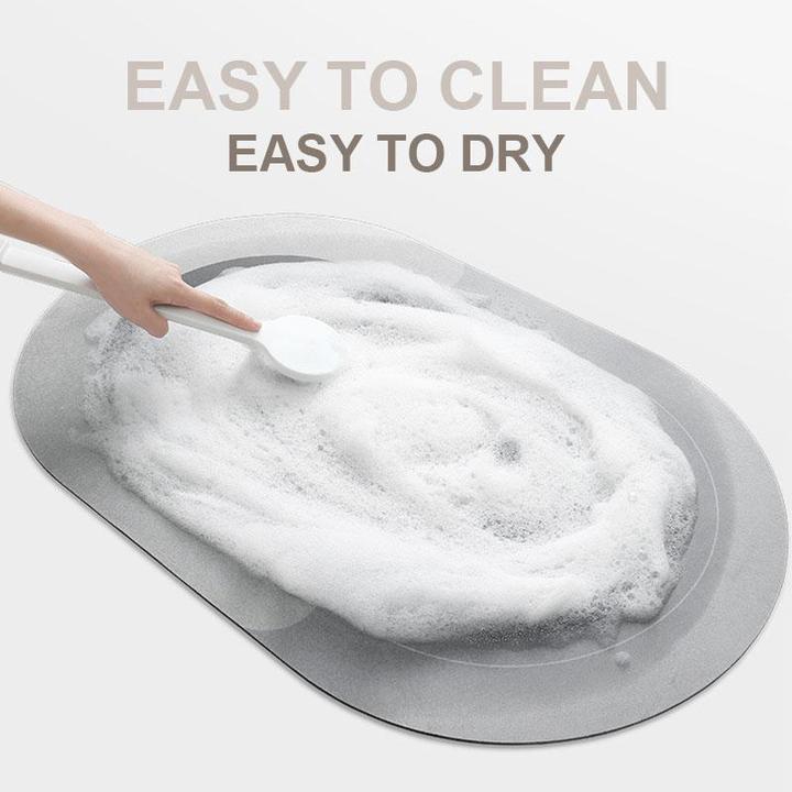 Quick-Drying Bath Mat | Highly Absorbent Microfiber | Non-Slip | Aqua Soft