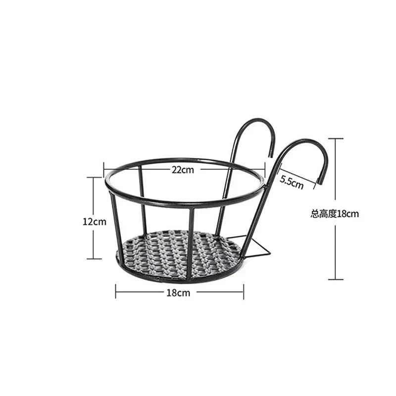 Space-Saving Balcony Pot Holder | Open Drainage Base for Railings