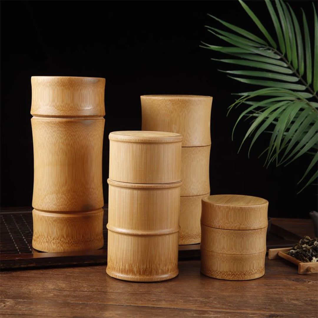 Eco-Friendly Bamboo Food Storage Jar with Lid - Multiple Sizes