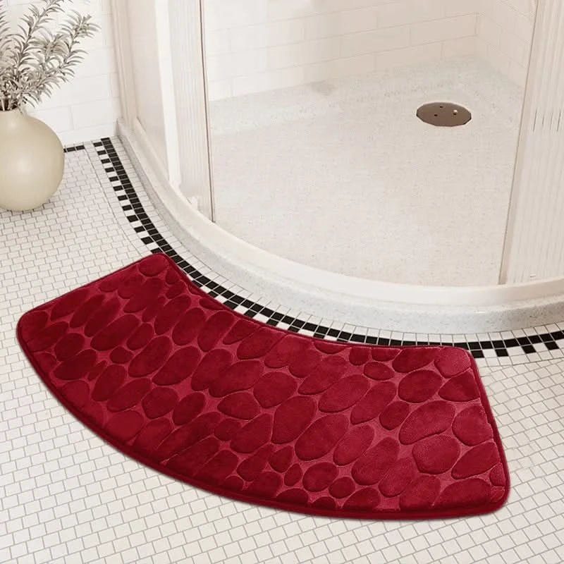 Soft Touch Curved Bath Mat - 40 x 100 cm, Quick-Dry & Non-Slip