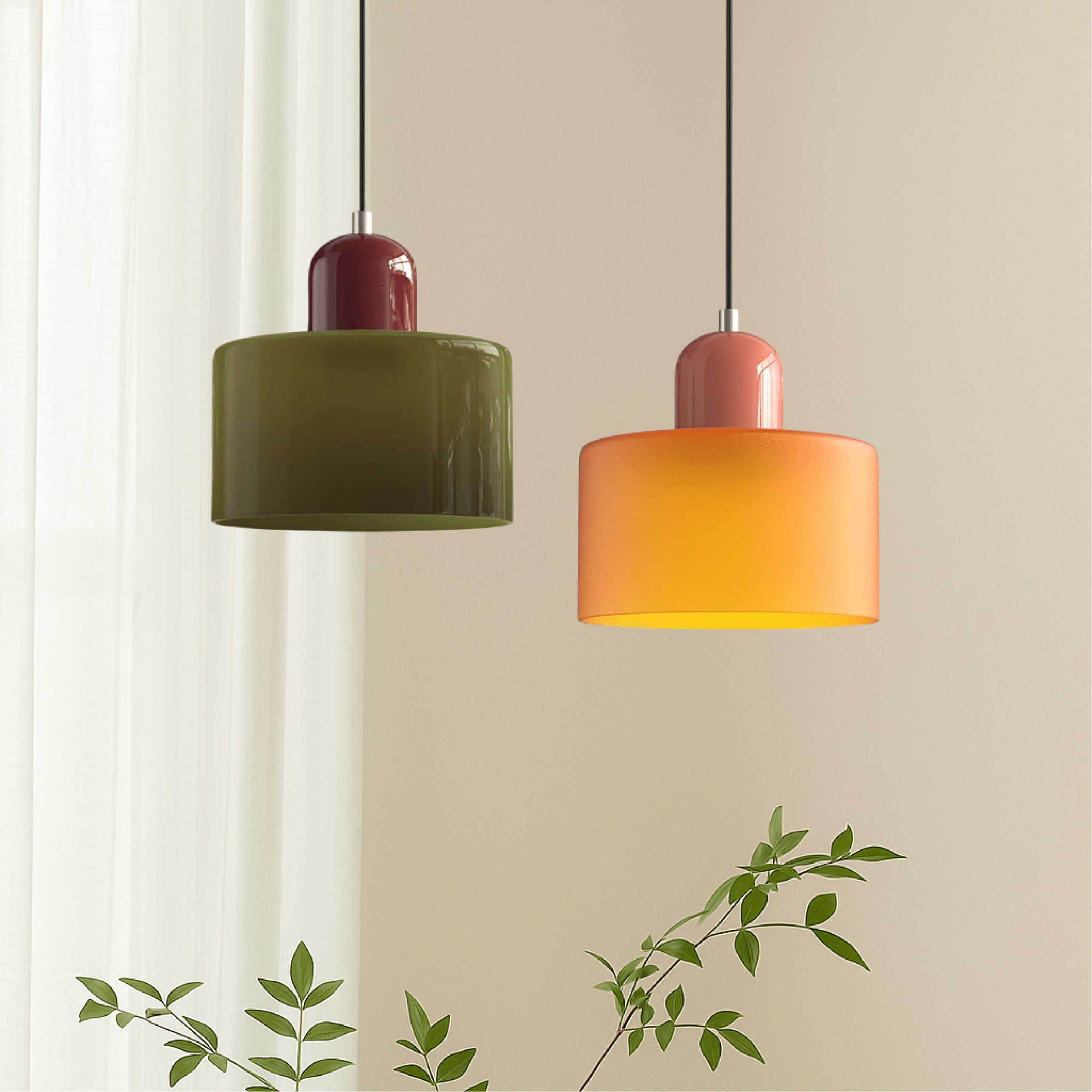 Modern Glass Pendant Light Inspired by Bauhaus Design for Interiors