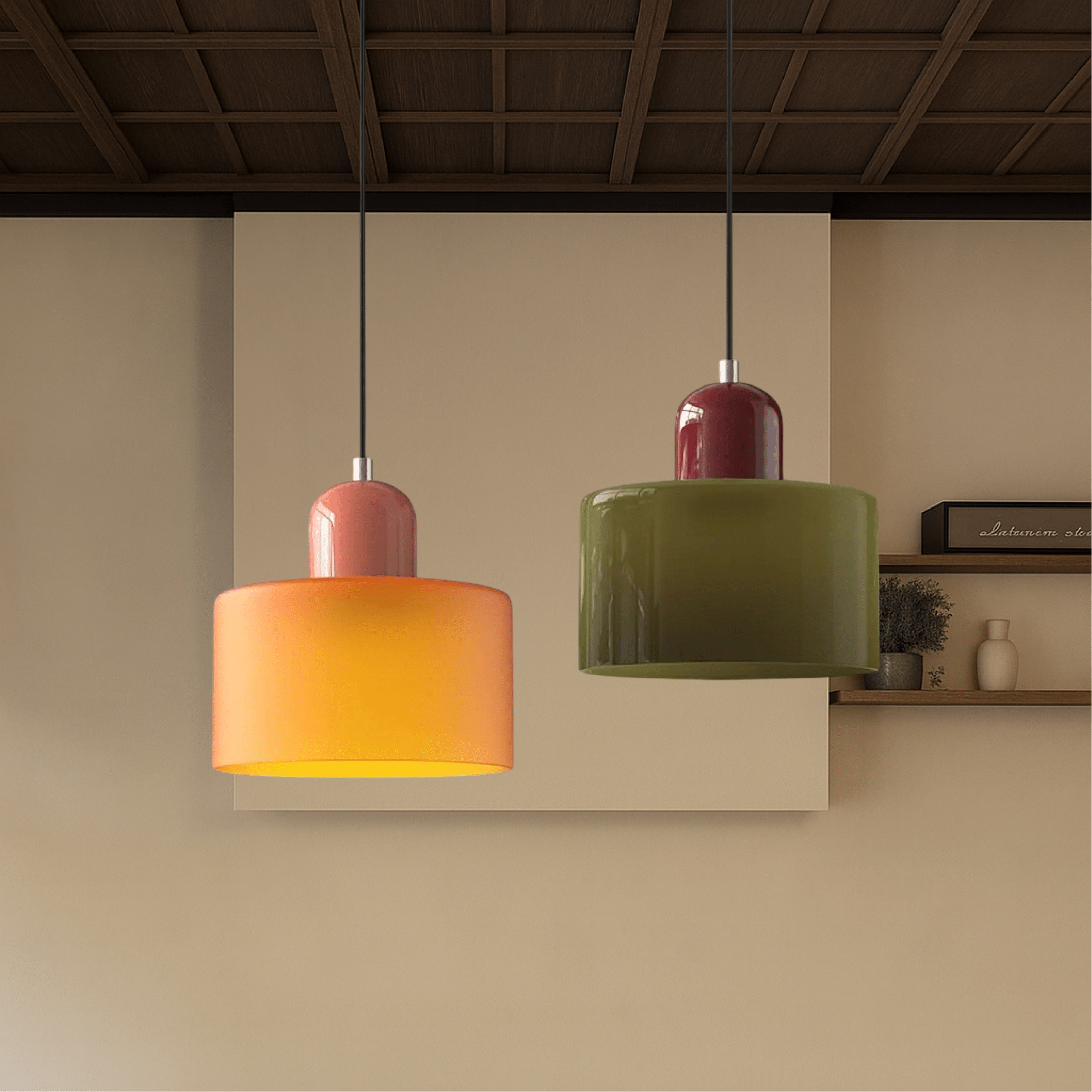 Modern Glass Pendant Light Inspired by Bauhaus Design for Interiors