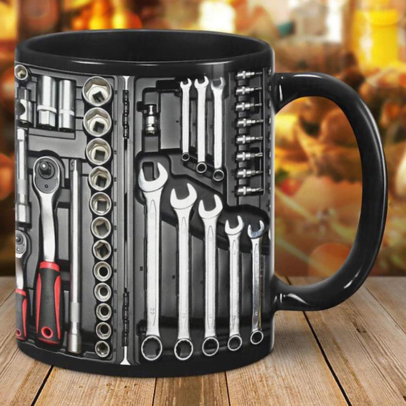 Mechanic Coffee Mug | Detailed Tool Print | Workman's Cup