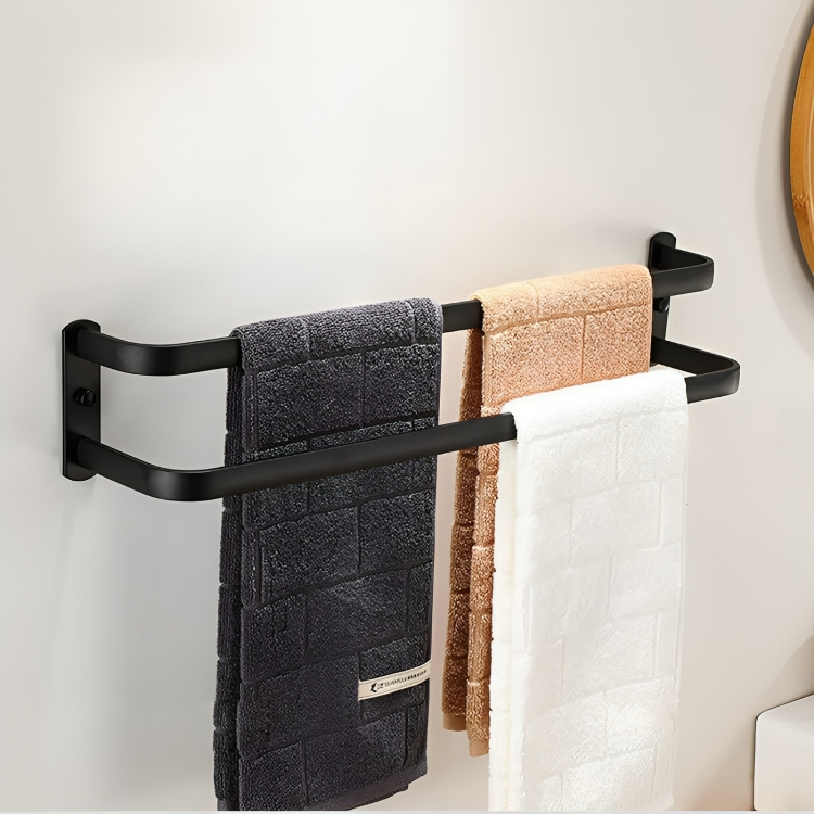Towel Rack with Hook – Wall-Mounted, No Drill Installation