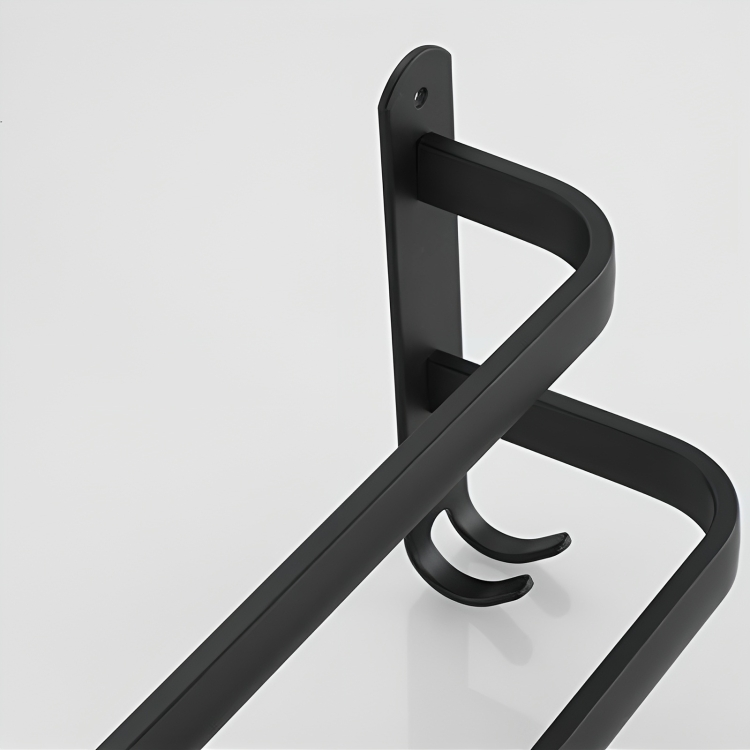 Towel Rack with Hook – Wall-Mounted, No Drill Installation