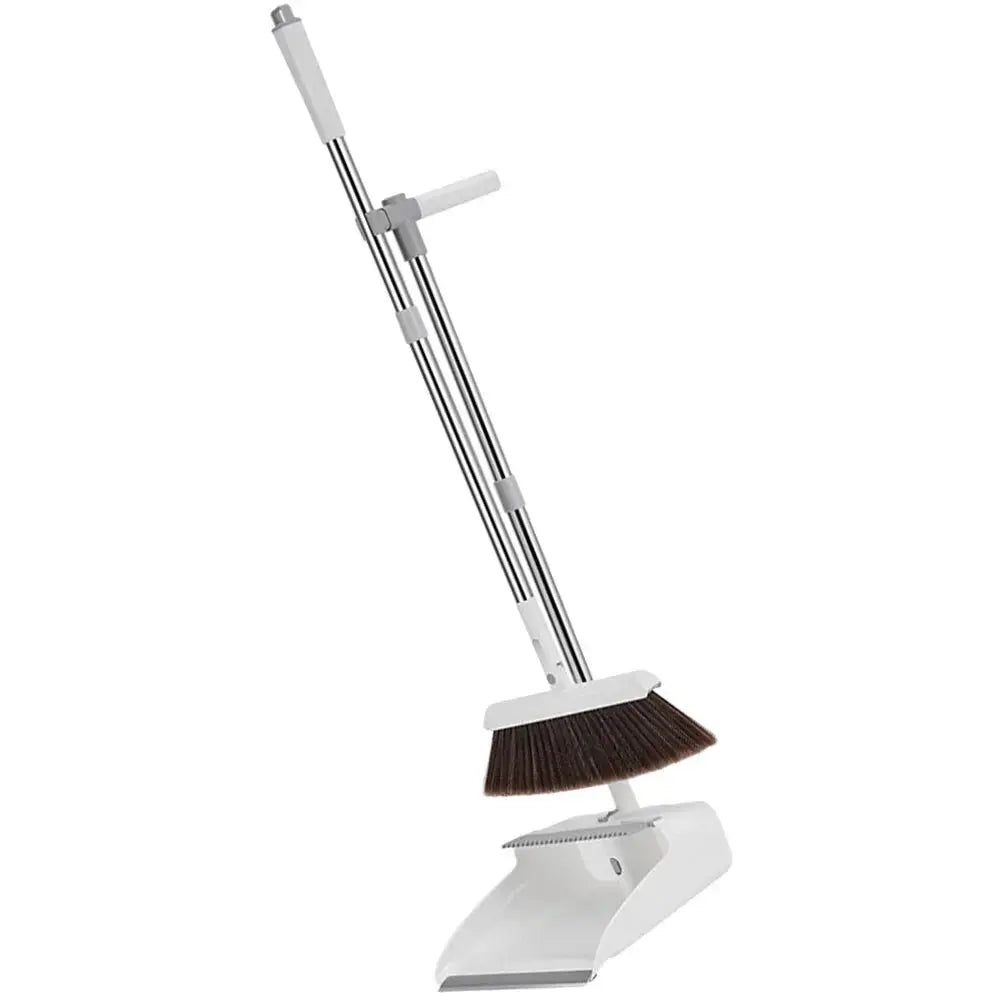 Broom and Dustpan Set | Stand Upright for Easy Sweeping Without Bending