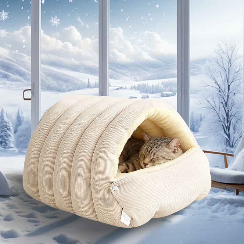Pet Cave Bed | Cozy Retreat for Animals | Warm Fleece Dream