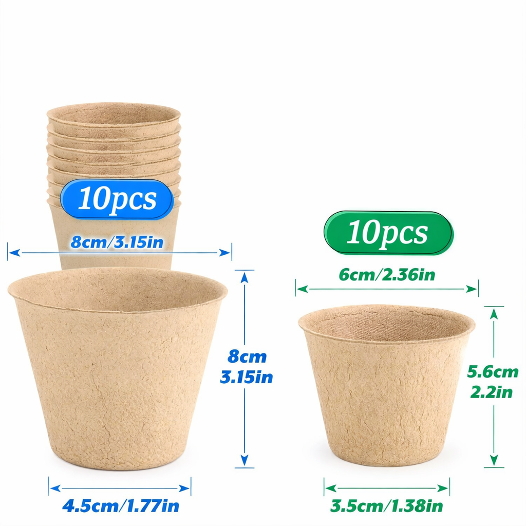 EcoGrow Pots – Sustainable Seedling Starters for Easy Planting