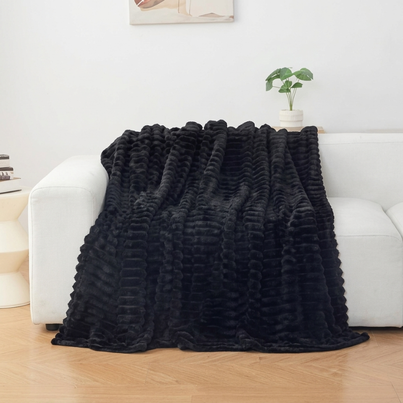 Textured Comfort Throw Blanket for Cozy Living Spaces