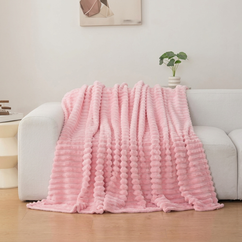 Textured Comfort Throw Blanket for Cozy Living Spaces