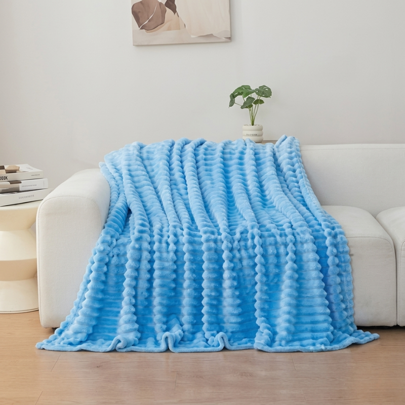 Textured Comfort Throw Blanket for Cozy Living Spaces