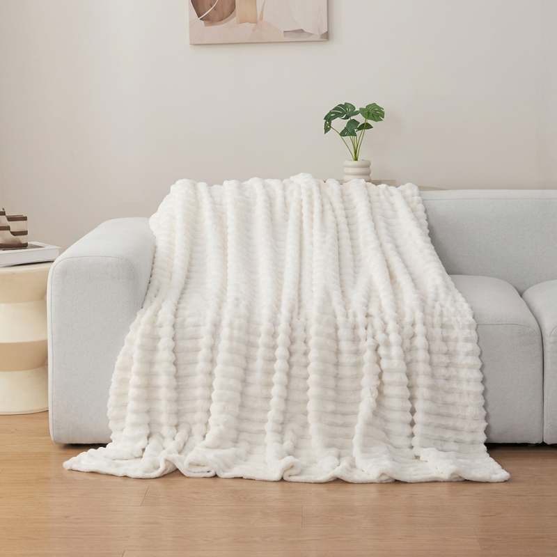 Textured Comfort Throw Blanket for Cozy Living Spaces