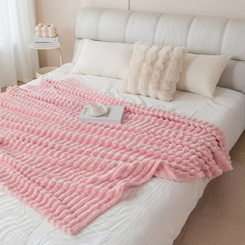 Textured Comfort Throw Blanket for Cozy Living Spaces