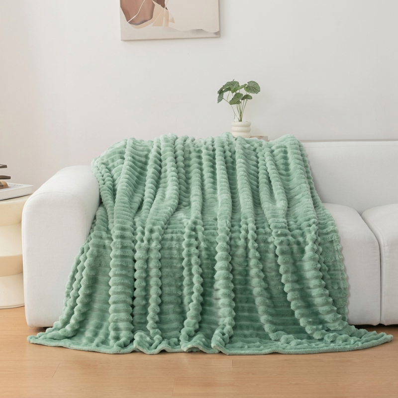 Textured Comfort Throw Blanket for Cozy Living Spaces