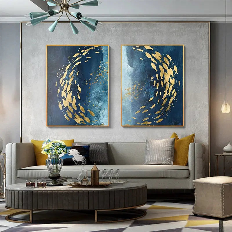 Stunning Aerial View Canvas Art of the Tranquil Blue Ocean