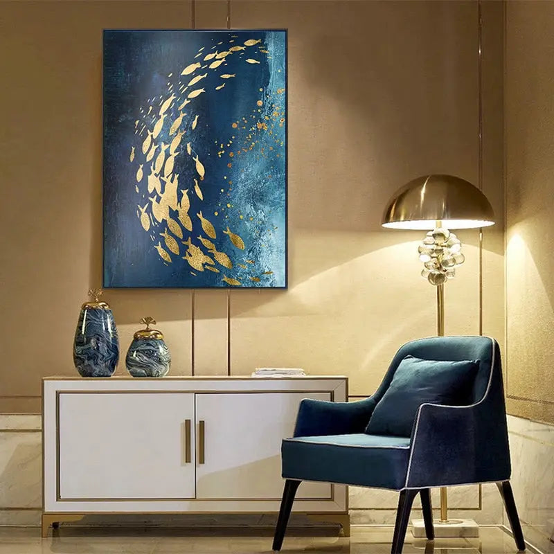 Stunning Aerial View Canvas Art of the Tranquil Blue Ocean