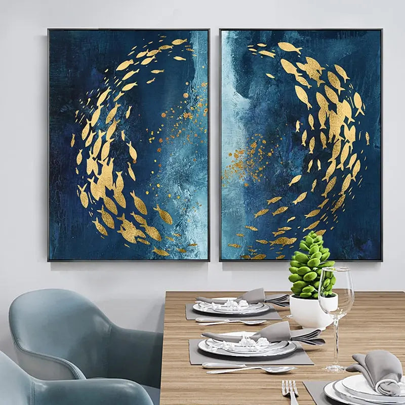 Stunning Aerial View Canvas Art of the Tranquil Blue Ocean