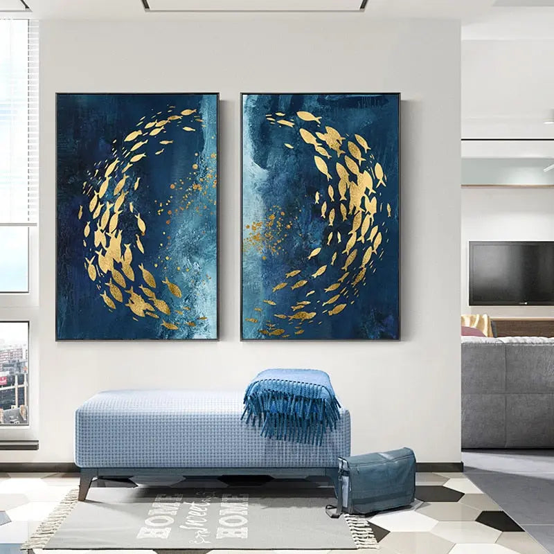 Stunning Aerial View Canvas Art of the Tranquil Blue Ocean