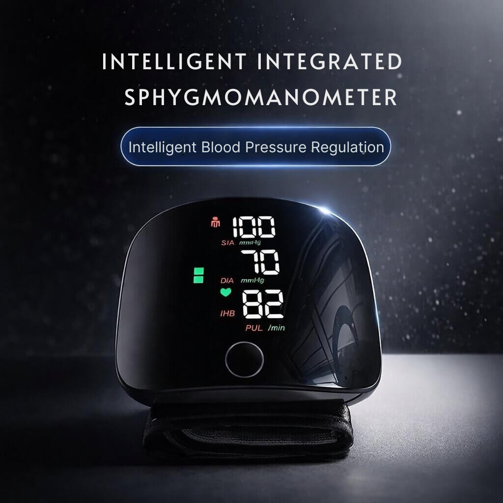 Wrist Blood Pressure Monitor | Touchscreen with Voice Feature | Rechargeable