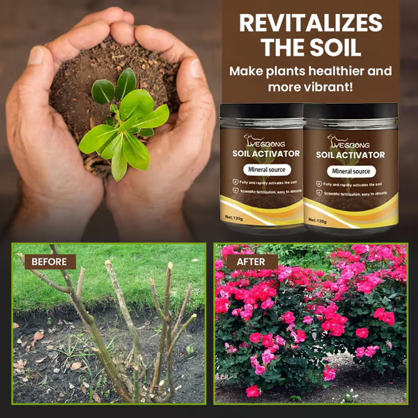 Soil Improvement Powder | Potassium Mineral Complex | For Beds and Pots
