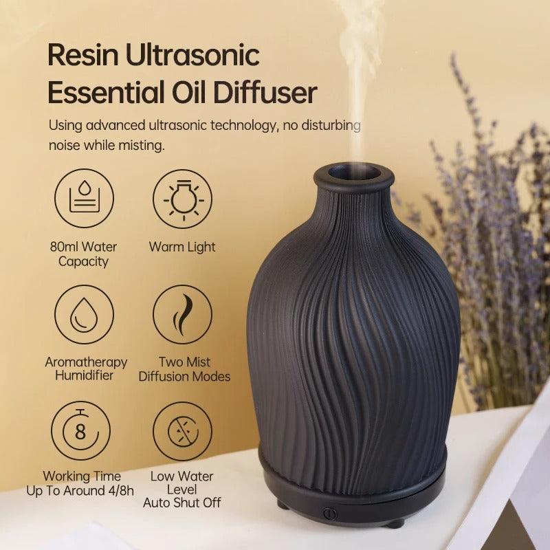 SereniMist Ultra Aroma Diffuser and Humidifier in Elegant Vase Shape