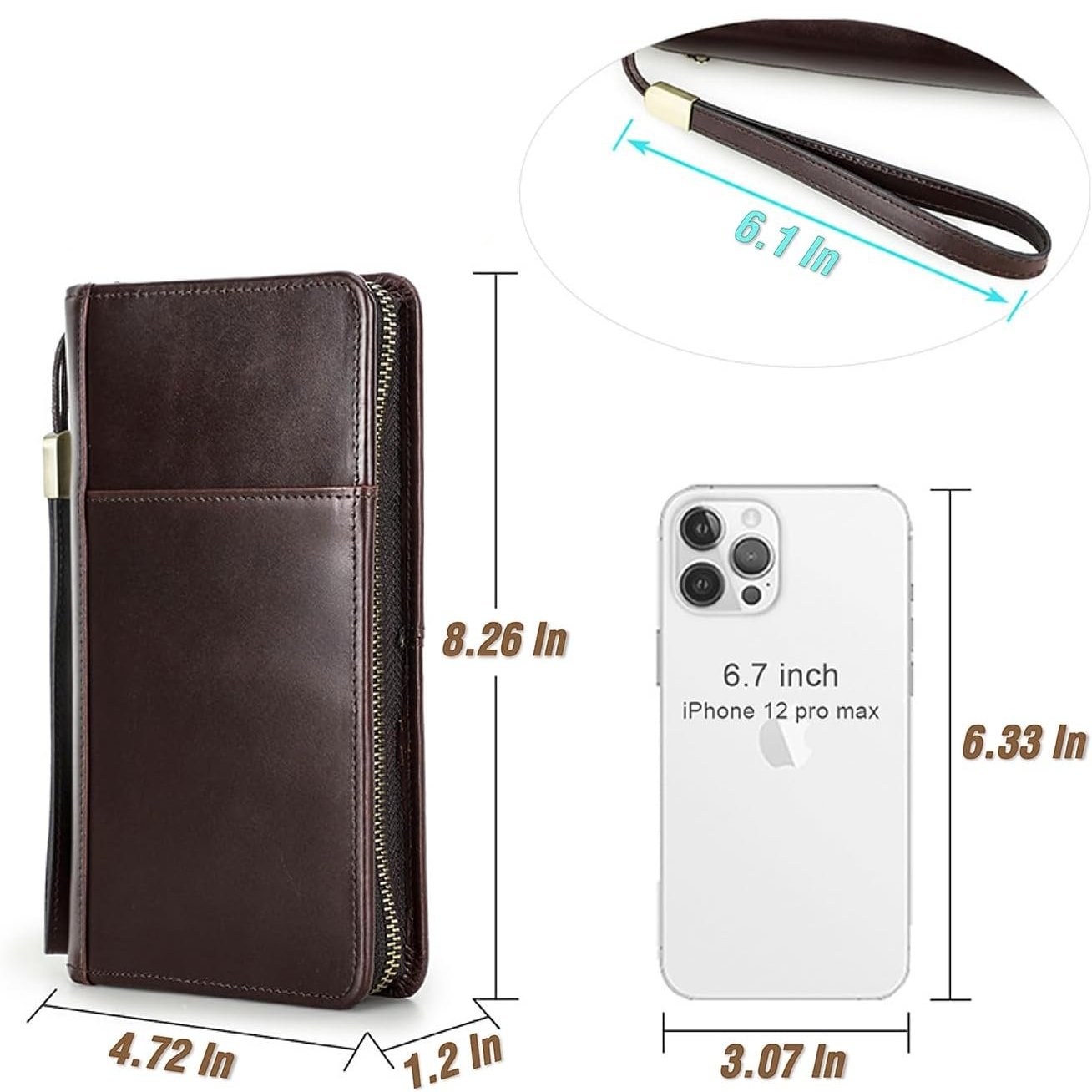 Elegant RFID-Blocking Leather Travel Wallet for Passports