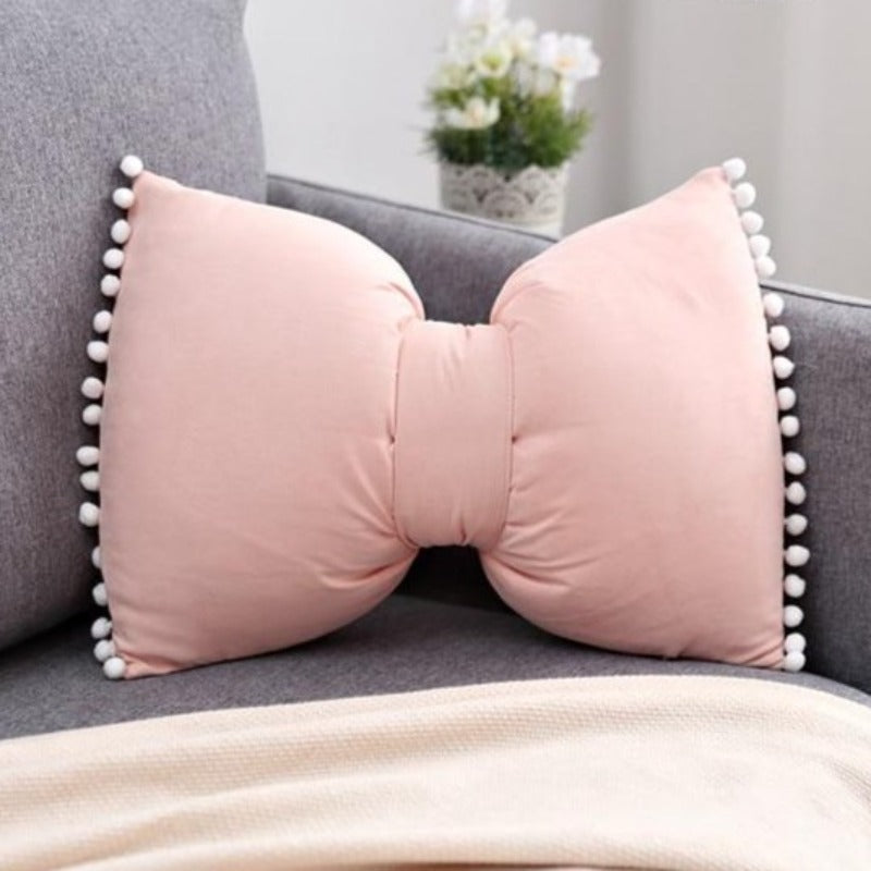 Chic Bow-Style Accent Pillow for Home Décor