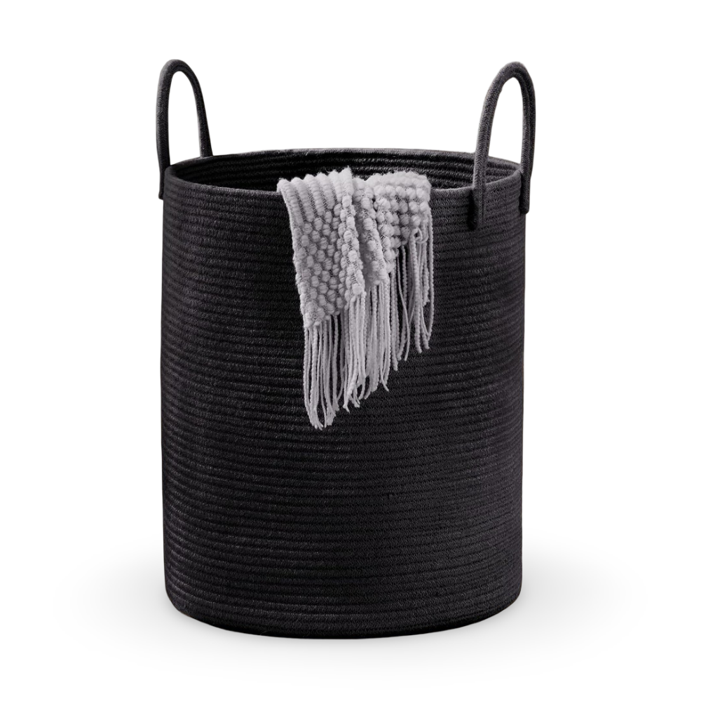 Stylish Cotton Laundry Organizer with 58L Capacity & Foldable Design