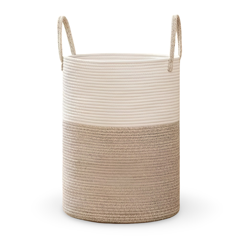 Stylish Cotton Laundry Organizer with 58L Capacity & Foldable Design