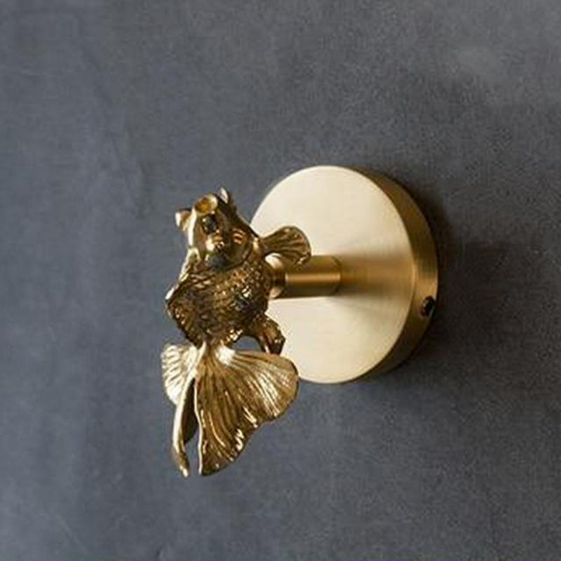 Elegant Animal Head Wall Hook in Polished Copper Finish