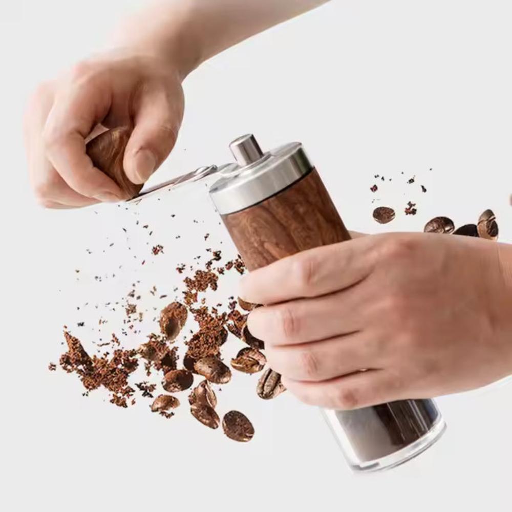 Artisan Wooden Manual Coffee Mill with Adjustable Grind