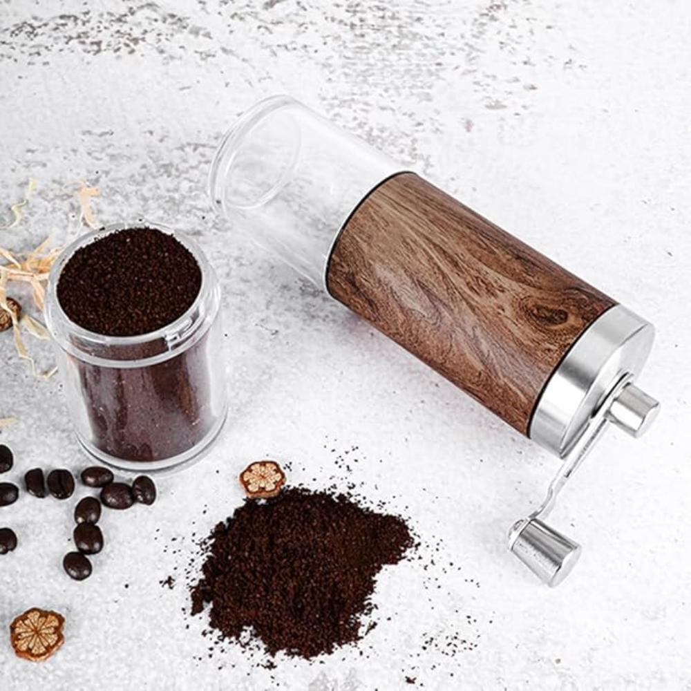 Artisan Wooden Manual Coffee Mill with Adjustable Grind
