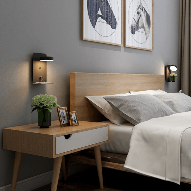 LuxeGlow LED Table Lamp with Integrated USB-C Charger
