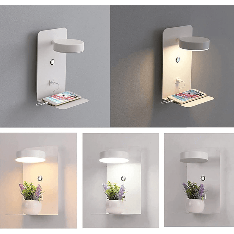 LuxeGlow LED Table Lamp with Integrated USB-C Charger