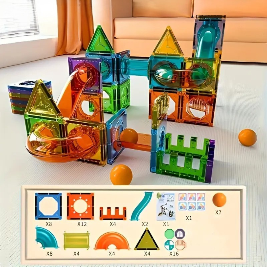 Glowing Creators Magnetic Construction Kit – 69 Pieces