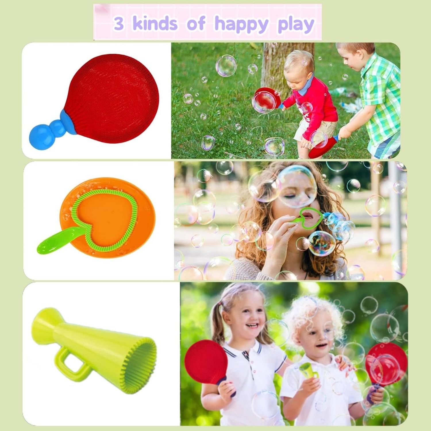 Creative Table Tennis Paddle Set for Bubbles